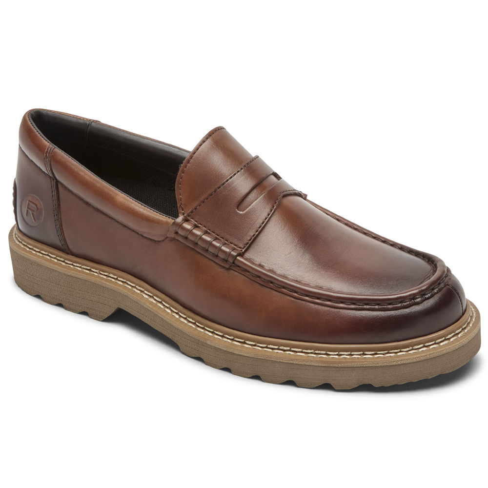 Slip-Ons Rockport Hombre Mexico - Peirson Penny Keeper Marrom - AHIZO4351